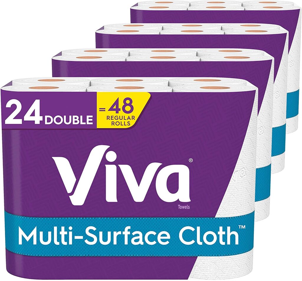 Viva Multi-Surface Cloth Paper Towels, Choose-A-Sheet - 24 Double Rolls = 48 Regular Rolls (110 Sheets Per Roll)