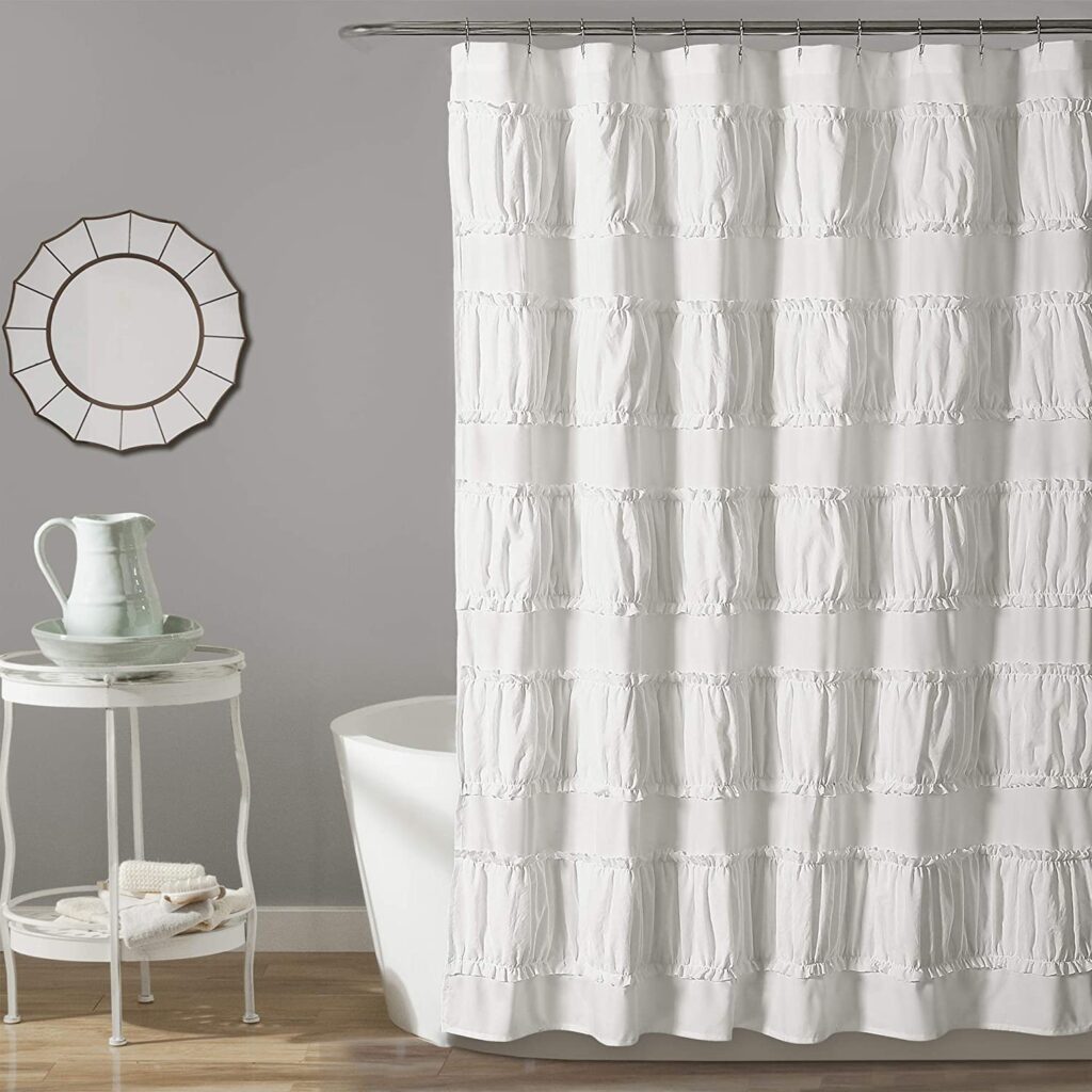 Lush Decor Nova Ruffle Shower Curtain