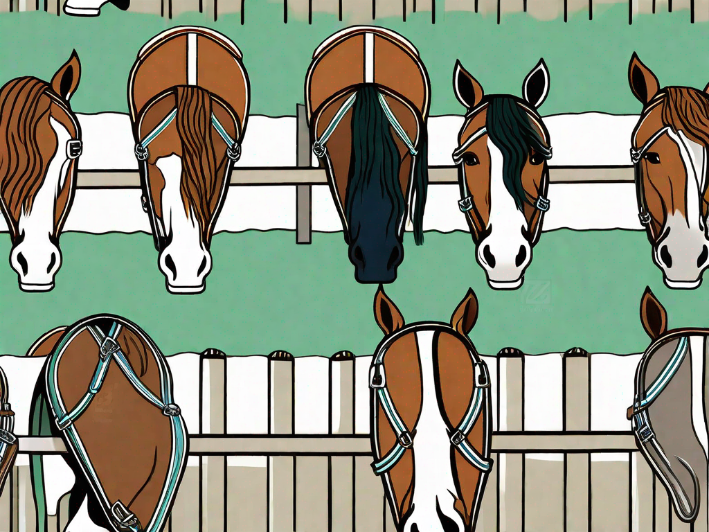 Several different types of horse saddles