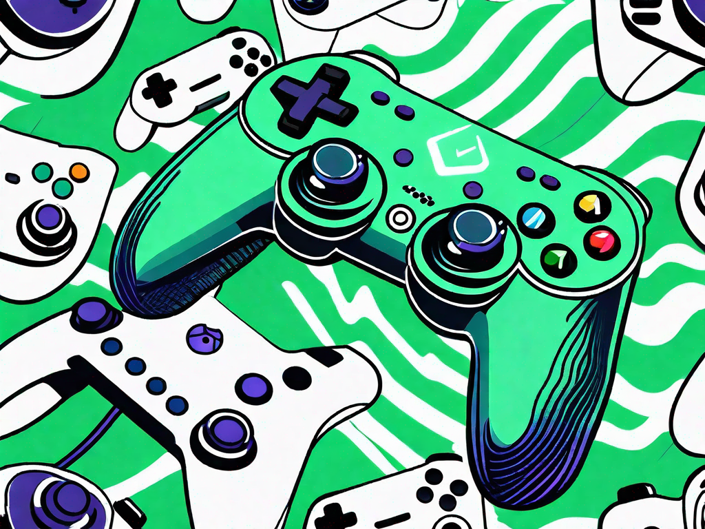 Three distinct gaming controllers