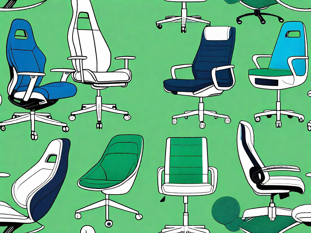 Several gaming chairs in different designs and colors