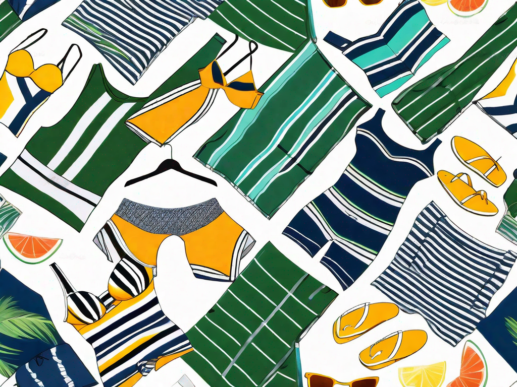 A variety of trendy swimwear pieces