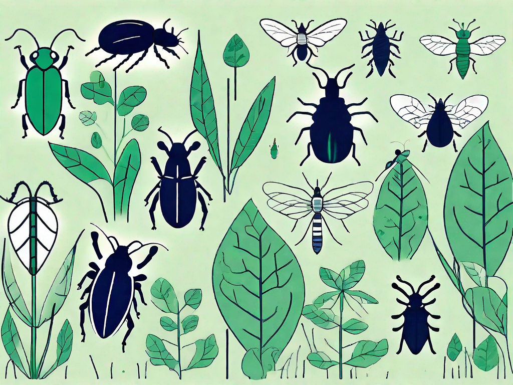 A diverse array of common garden pests such as aphids