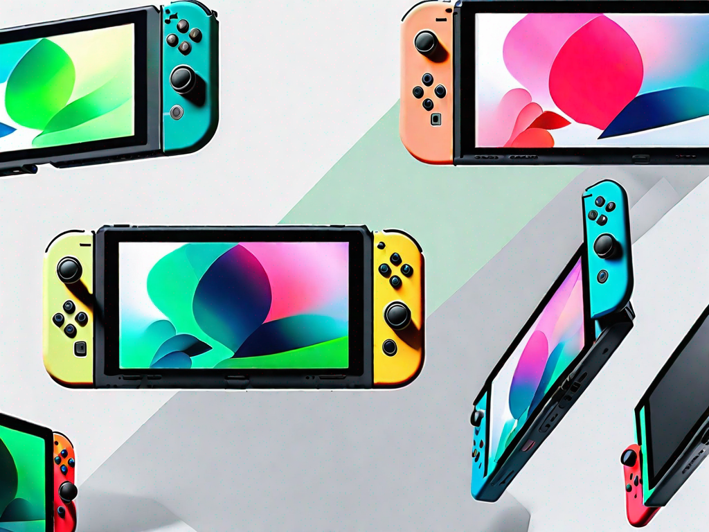The nintendo switch oled and the standard nintendo switch side by side