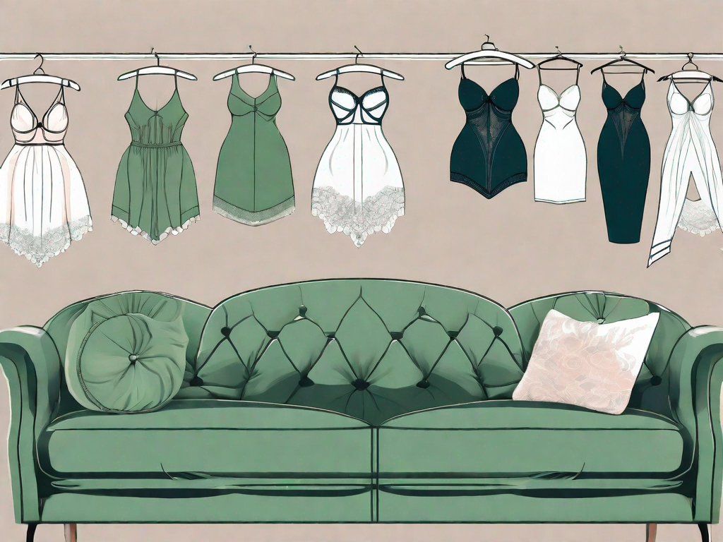 A variety of elegant and stylish lingerie items such as bras