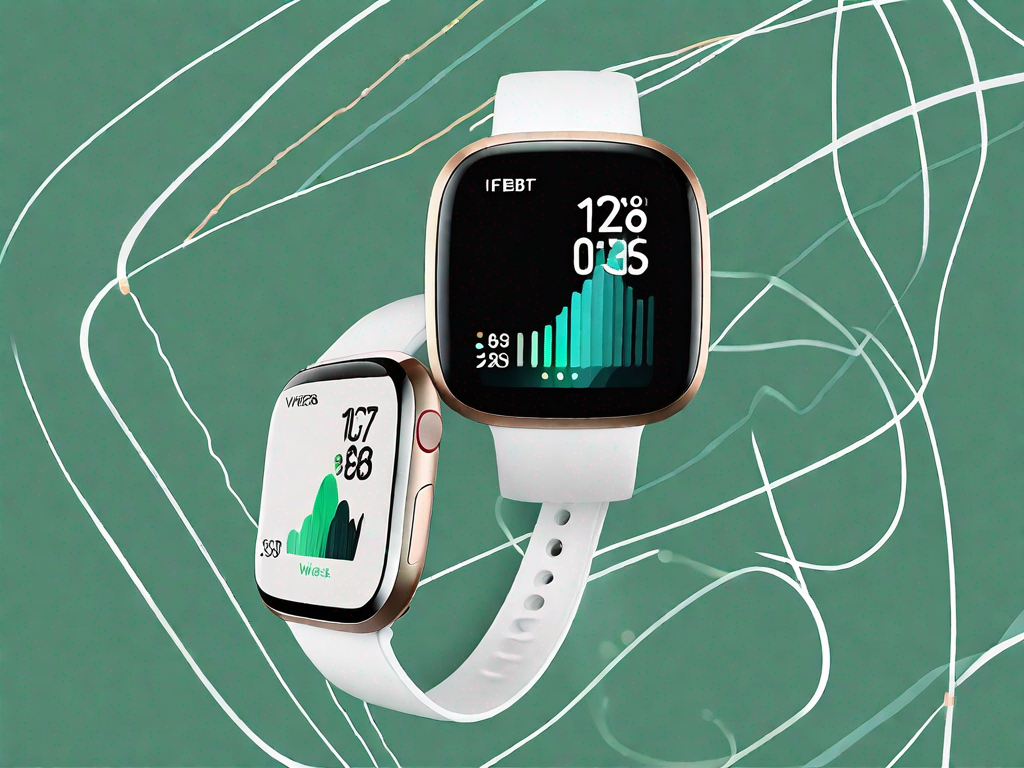 The fitbit versa 3 and apple watch side by side