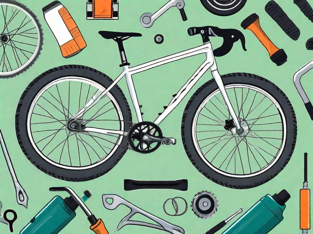 A bicycle with a flat tire
