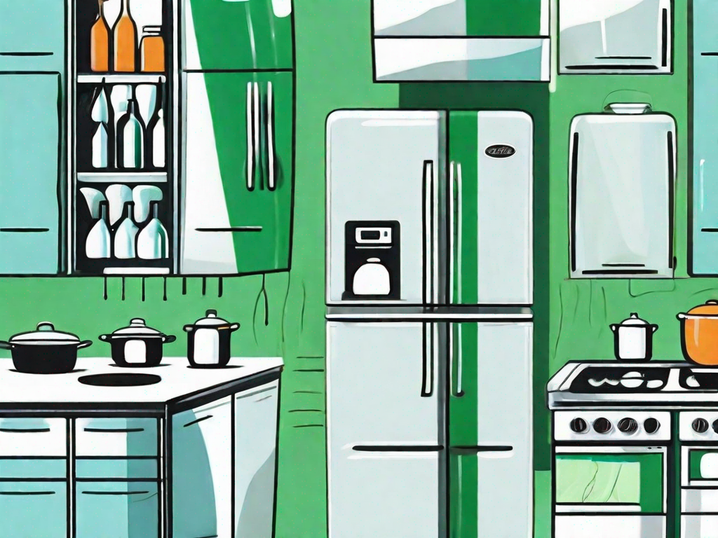 A variety of refrigerators of different styles and sizes in a modern kitchen setting