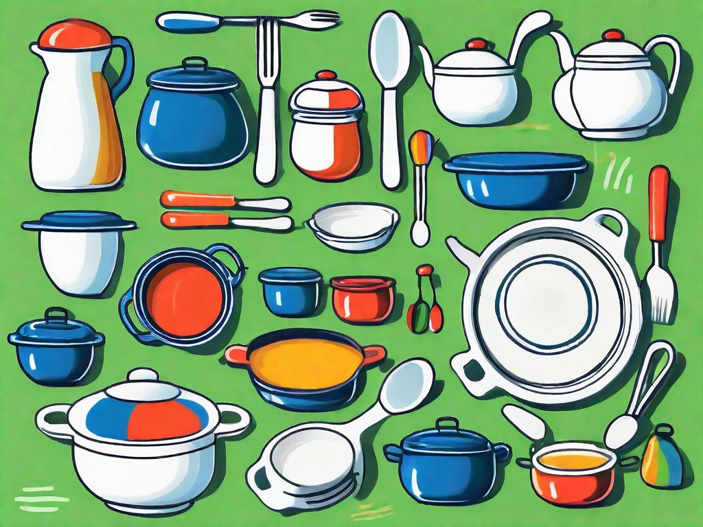 A variety of colorful and detailed toy kitchens