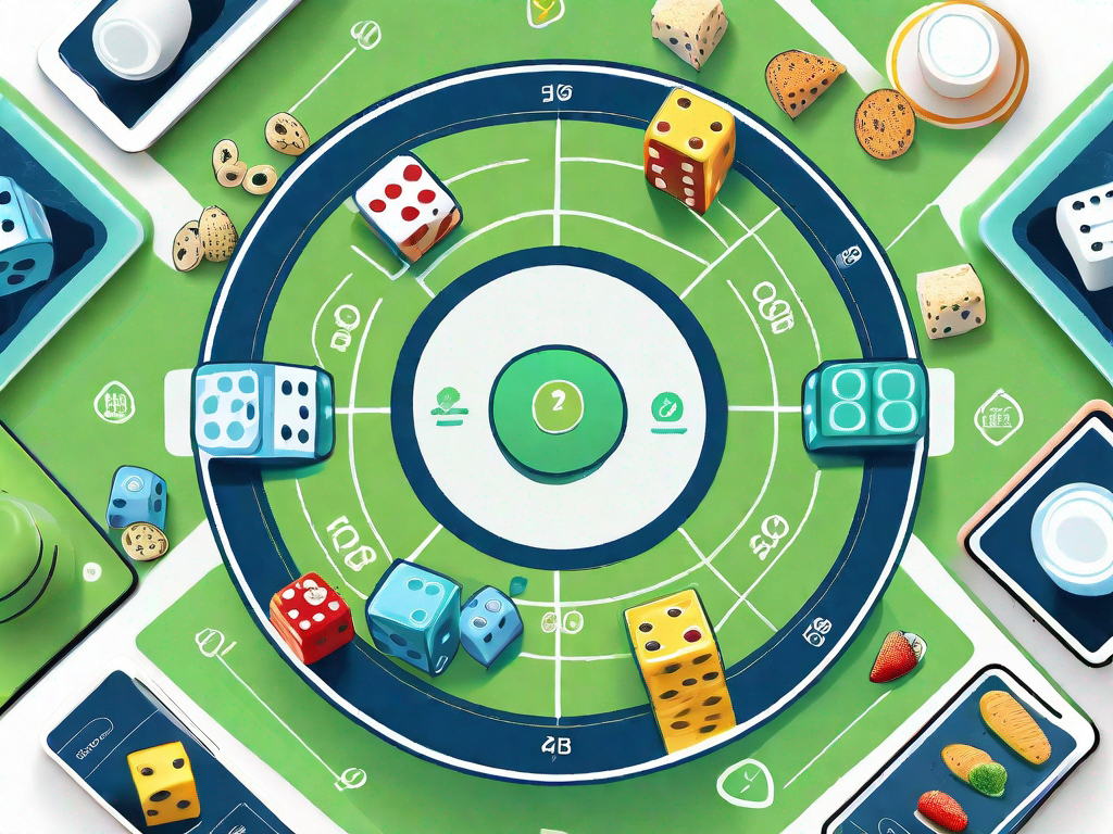 A traditional board game and an electronic tablet displaying a digital board game