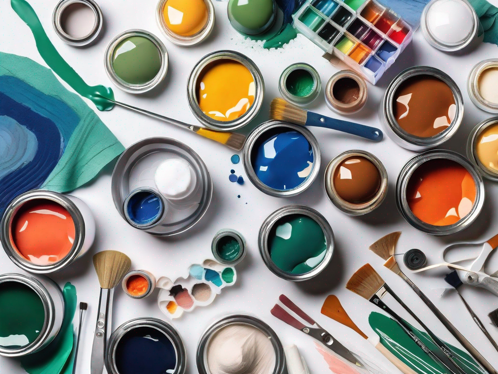 A variety of colorful crafting kits spread out