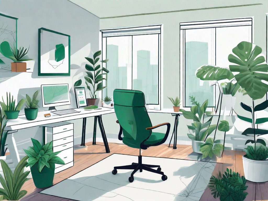 A well-organized home office space