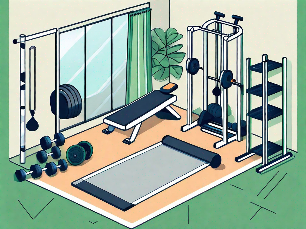 A well-organized home gym