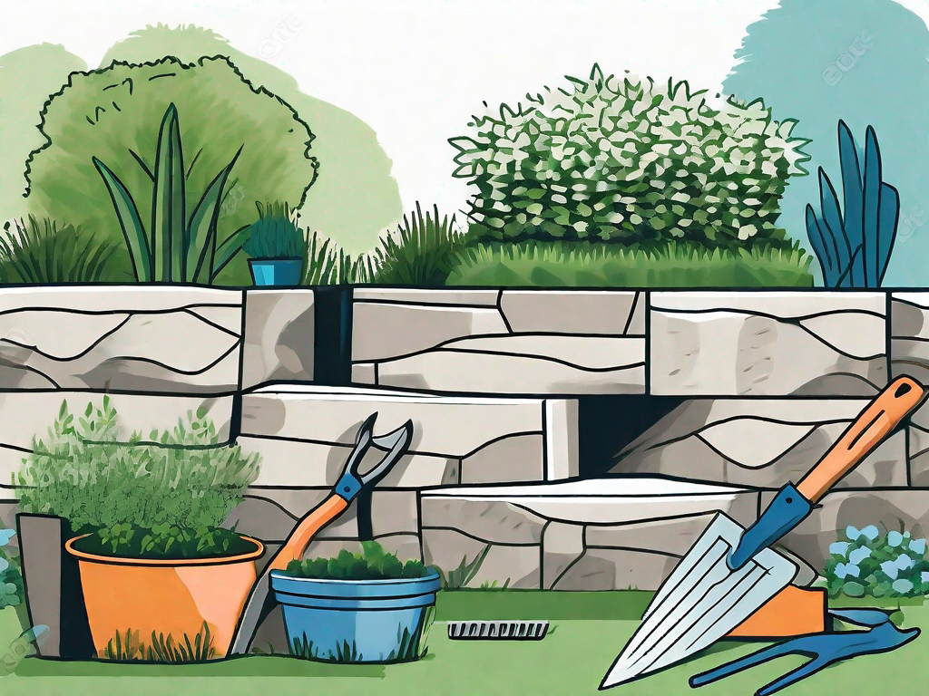 A garden scene with a sturdy