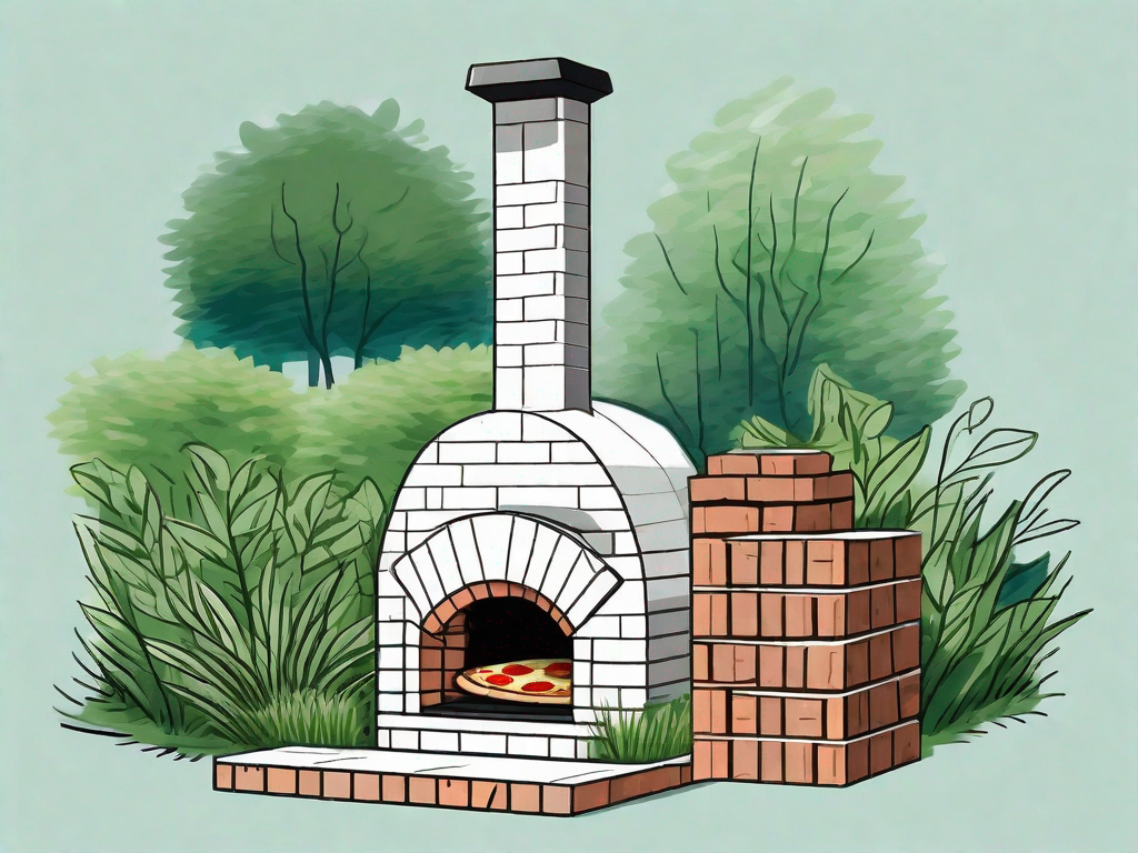 A traditional outdoor pizza oven made of bricks