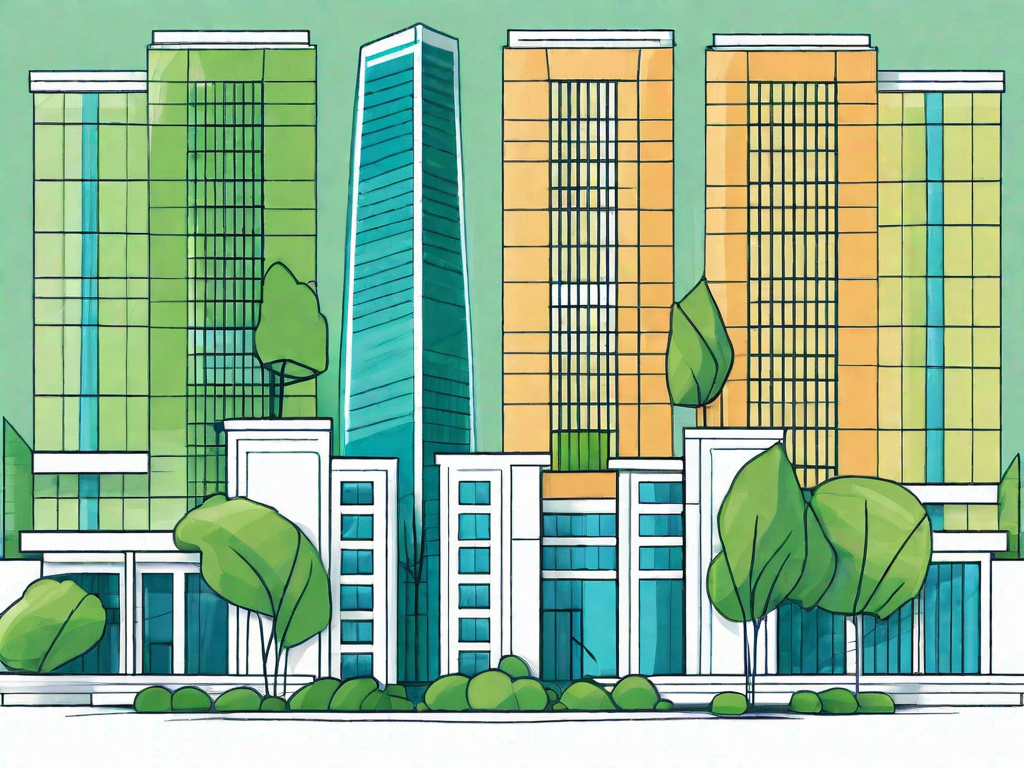 Three different buildings