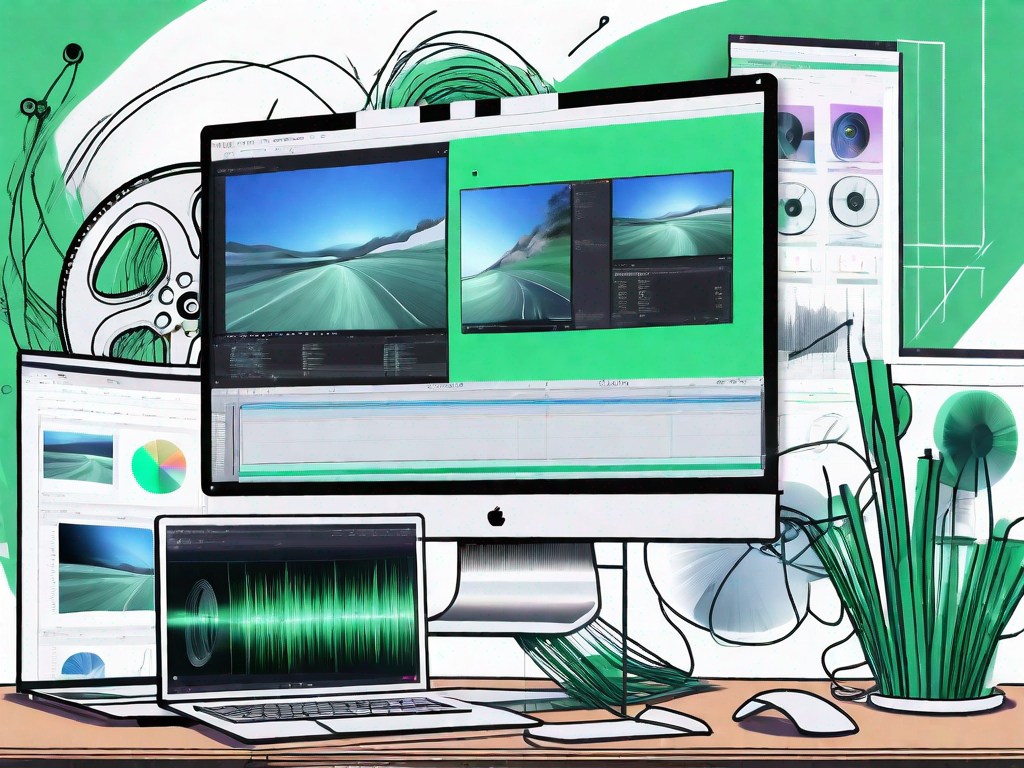 A computer screen displaying the adobe premiere pro interface with various video editing tools
