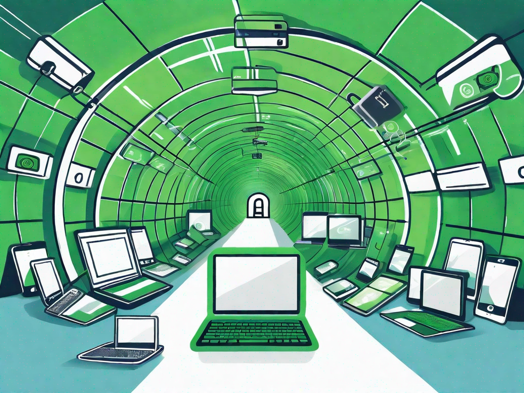A secure tunnel symbolizing a vpn