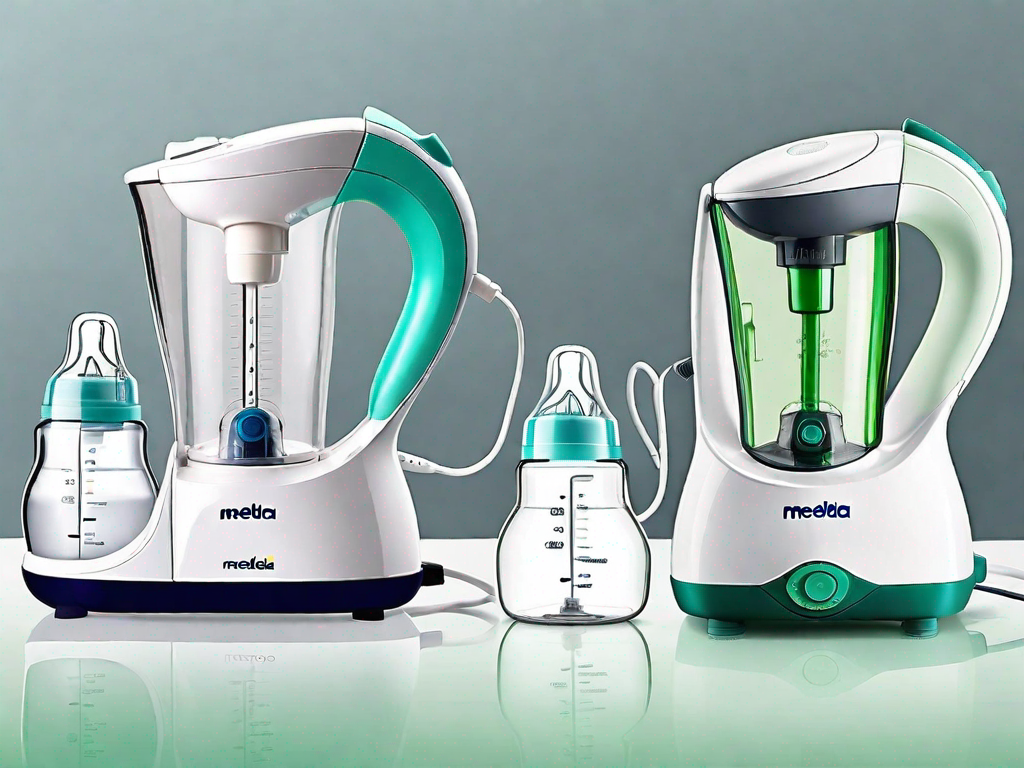 Two different breast pumps