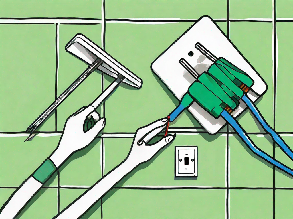A light switch being replaced